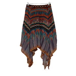 Ryan Michael Aztec Print Asymmetrical Skirt, 29" Waist